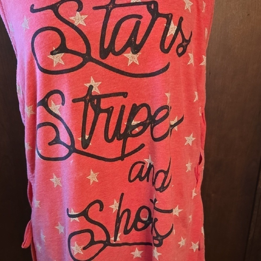 Shyanne Stars Stripes and Shots Tank XL Western Country Concert Top - Picture 7 of 7